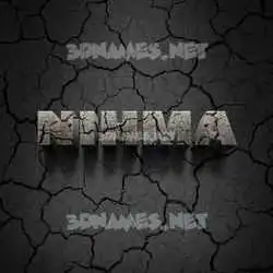 nihma in Cracked Stone style - 3D name wallpaper