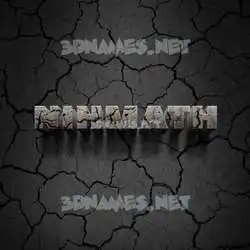 nihmath in Cracked Stone style - 3D name wallpaper