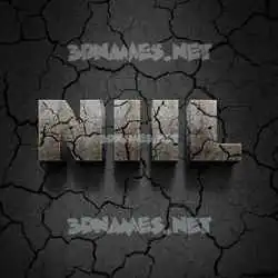 niil in Cracked Stone style - 3D name wallpaper