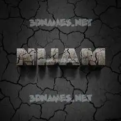 nijam in Cracked Stone style - 3D name wallpaper