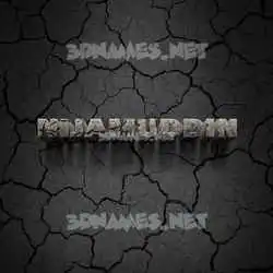 nijamuddin in Cracked Stone style - 3D name wallpaper