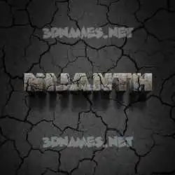 nijanth in Cracked Stone style - 3D name wallpaper