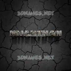nijanthan in Cracked Stone style - 3D name wallpaper