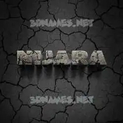 nijara in Cracked Stone style - 3D name wallpaper