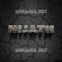 nijath in Cracked Stone style - 3D name wallpaper