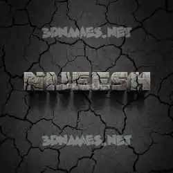 nijeesh in Cracked Stone style - 3D name wallpaper