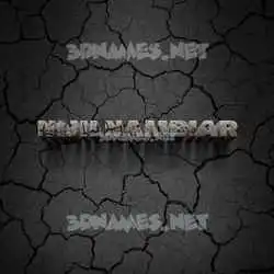 nijilnambiar in Cracked Stone style - 3D name wallpaper