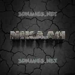 nikaah in Cracked Stone style - 3D name wallpaper