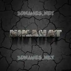 nikahat in Cracked Stone style - 3D name wallpaper