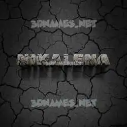 nikalena in Cracked Stone style - 3D name wallpaper