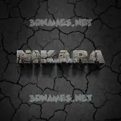 nikara in Cracked Stone style - 3D name wallpaper