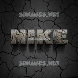 nike in Cracked Stone style - 3D name wallpaper