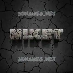 niket in Cracked Stone style - 3D name wallpaper