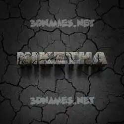 niketha in Cracked Stone style - 3D name wallpaper