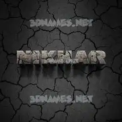 nikhar in Cracked Stone style - 3D name wallpaper