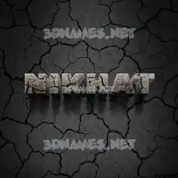 nikhat in Cracked Stone style - 3D name wallpaper