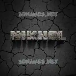 nikhel in Cracked Stone style - 3D name wallpaper