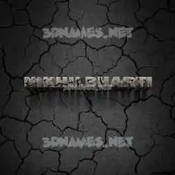 nikhilbharti in Cracked Stone style - 3D name wallpaper