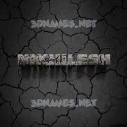 nikhilesh in Cracked Stone style - 3D name wallpaper
