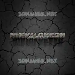 nikhilokesh in Cracked Stone style - 3D name wallpaper