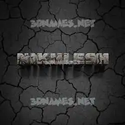 nikhlesh in Cracked Stone style - 3D name wallpaper