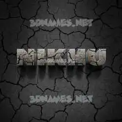 nikhu in Cracked Stone style - 3D name wallpaper