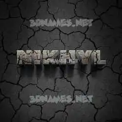 nikhyl in Cracked Stone style - 3D name wallpaper