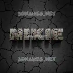 nikie in Cracked Stone style - 3D name wallpaper