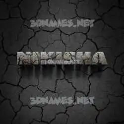 nikisha in Cracked Stone style - 3D name wallpaper