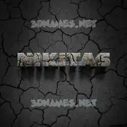 nikitas in Cracked Stone style - 3D name wallpaper
