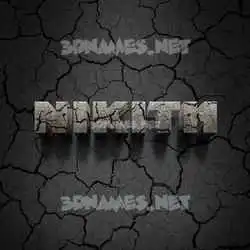 nikith in Cracked Stone style - 3D name wallpaper
