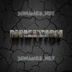 nikitini in Cracked Stone style - 3D name wallpaper