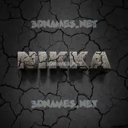 nikka in Cracked Stone style - 3D name wallpaper