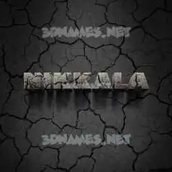 nikkala in Cracked Stone style - 3D name wallpaper