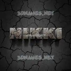 nikki in Cracked Stone style - 3D name wallpaper