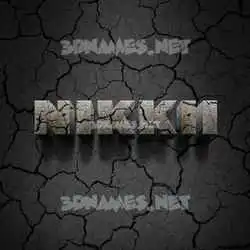 nikkii in Cracked Stone style - 3D name wallpaper