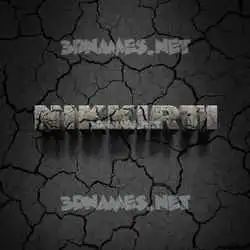 nikkirti in Cracked Stone style - 3D name wallpaper