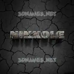nikkole in Cracked Stone style - 3D name wallpaper