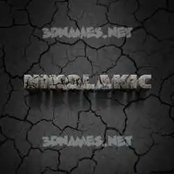 nikolakic in Cracked Stone style - 3D name wallpaper