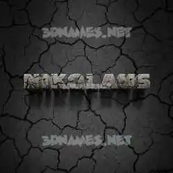 nikolaus in Cracked Stone style - 3D name wallpaper