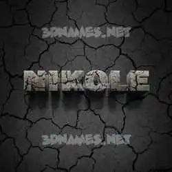nikole in Cracked Stone style - 3D name wallpaper