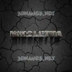 nikoletta in Cracked Stone style - 3D name wallpaper