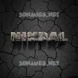 nikpal in Cracked Stone style - 3D name wallpaper