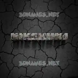 nikshunj in Cracked Stone style - 3D name wallpaper