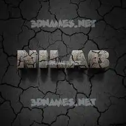 nilab in Cracked Stone style - 3D name wallpaper