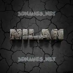 nilan in Cracked Stone style - 3D name wallpaper
