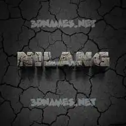 nilang in Cracked Stone style - 3D name wallpaper