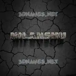 nilanshu in Cracked Stone style - 3D name wallpaper