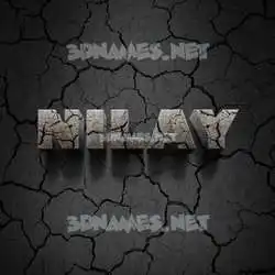 nilay in Cracked Stone style - 3D name wallpaper