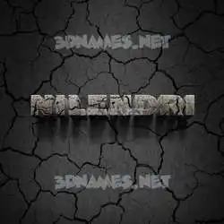nilendri in Cracked Stone style - 3D name wallpaper